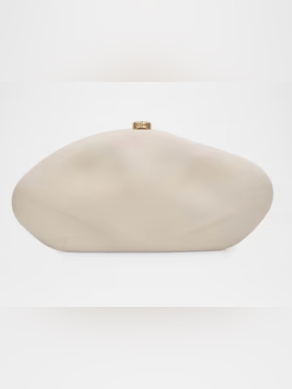 Cult Gaia Cream Leather Sculptural Minaudière